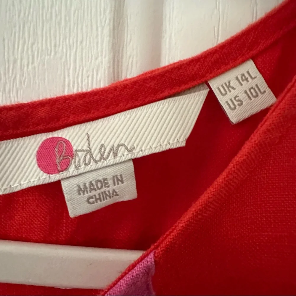Boden New British Tilly Linen Dress Red Pop
10 Long - Picture 6 of 9